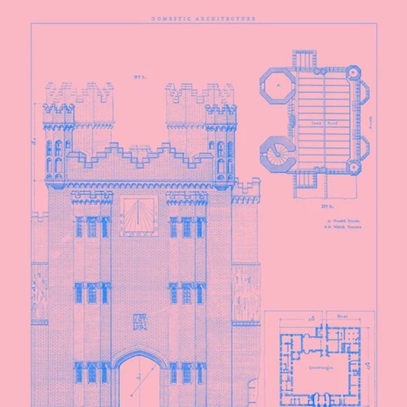 Architectural Print:Oxburgh Hall Entrance Gateway / Size A2 - Picture 2 of 5